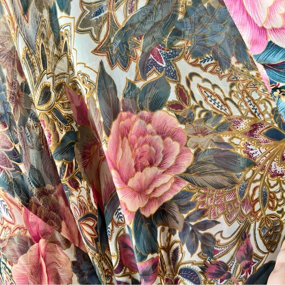 Vintage Victoria's Secret Gold Label Semi Sheer Kimono Robe One Size Floral 90’s - Picture 9 of 12
